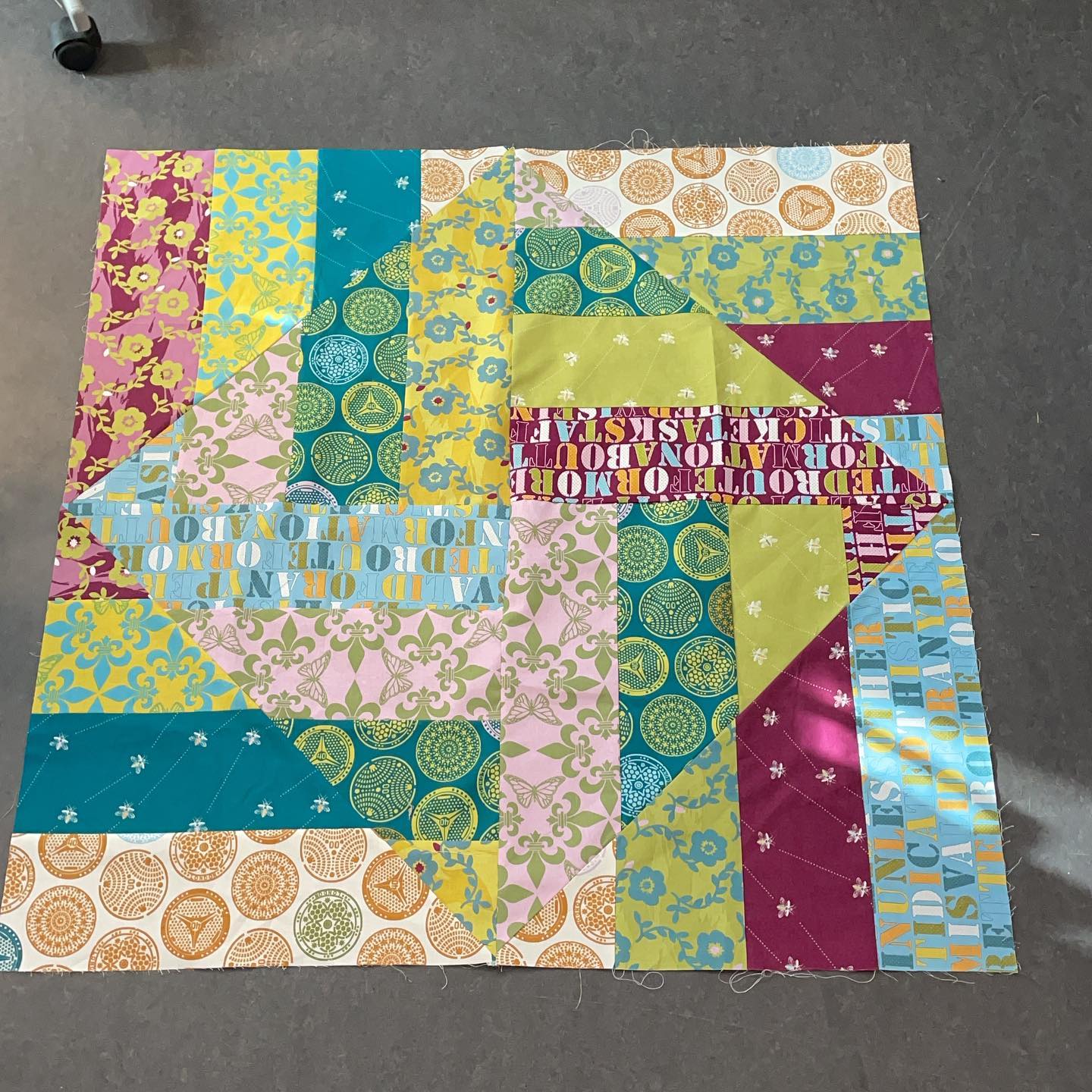 And now a lap quilt using my Wanderlust line from Kokka. What’s gotten into me????